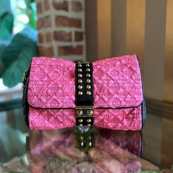LOUIS VUITTON Coquette Pochette Bunny Pink Monogram Silk Clutch - Picture 1 of 11